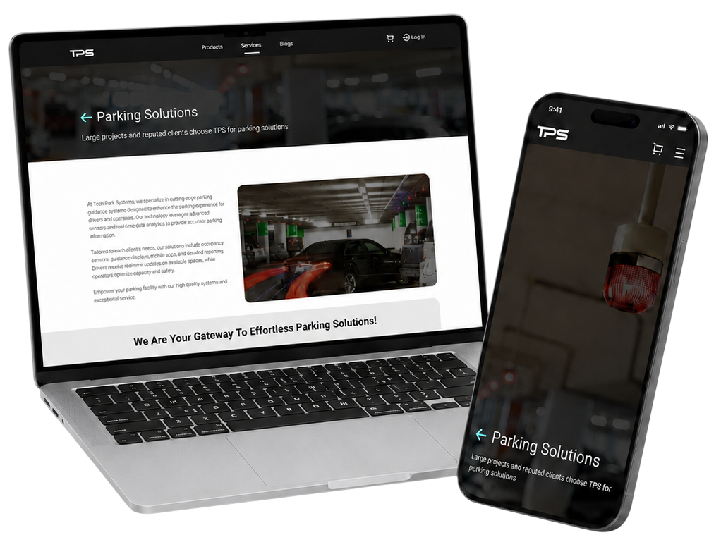 TPS website shown on a laptop and smartphone