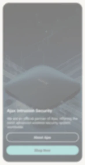 TPS mobile shop screen for Ajax intrusion security